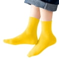 thumbnail image 4 of Dlentnea Boys Girls Solid Color Crew Socks Cotton Comfort Breathable Casual School Uniform Basic Sock, 4 of 6