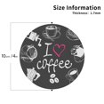 thumbnail image 3 of Balery 4 Pcs I Love Coffeeleather Coasters Set, Drink Table Cup Coasters For Living Room Kitchen Coffee Decor, 3 of 9