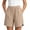 #04 Khaki 【Mix, Match & Rotate: Stock Up on Daily Colors】, variant on Women's Solid Color Elastic Waist Shorts With Pockets, Polyester Casual Athletic Fit, Comfortable Stretchy Fabric, Everyday Summer Beach Outdoor Activewear, Womens | VerBelle,Black L