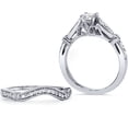 thumbnail image 3 of Pompeii 3/4 Ct Diamond Engagement Ring Matching Wedding Band Set in 10k White Gold, 3 of 3