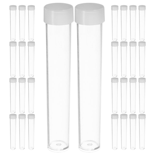 IFANLANDOR 50Pcs Clear Plastic Jars with Lids for Bead Storage Containers Ideal for Craft Organizing and Decoration