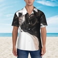 thumbnail image 2 of Fotbe Black And White Boston Terrier Camisa Hawaiana para Hombre Unisex – Camisa Casual de Verano con Botones de Manga Corta de Algodón y Lino,X-Large, 2 of 7