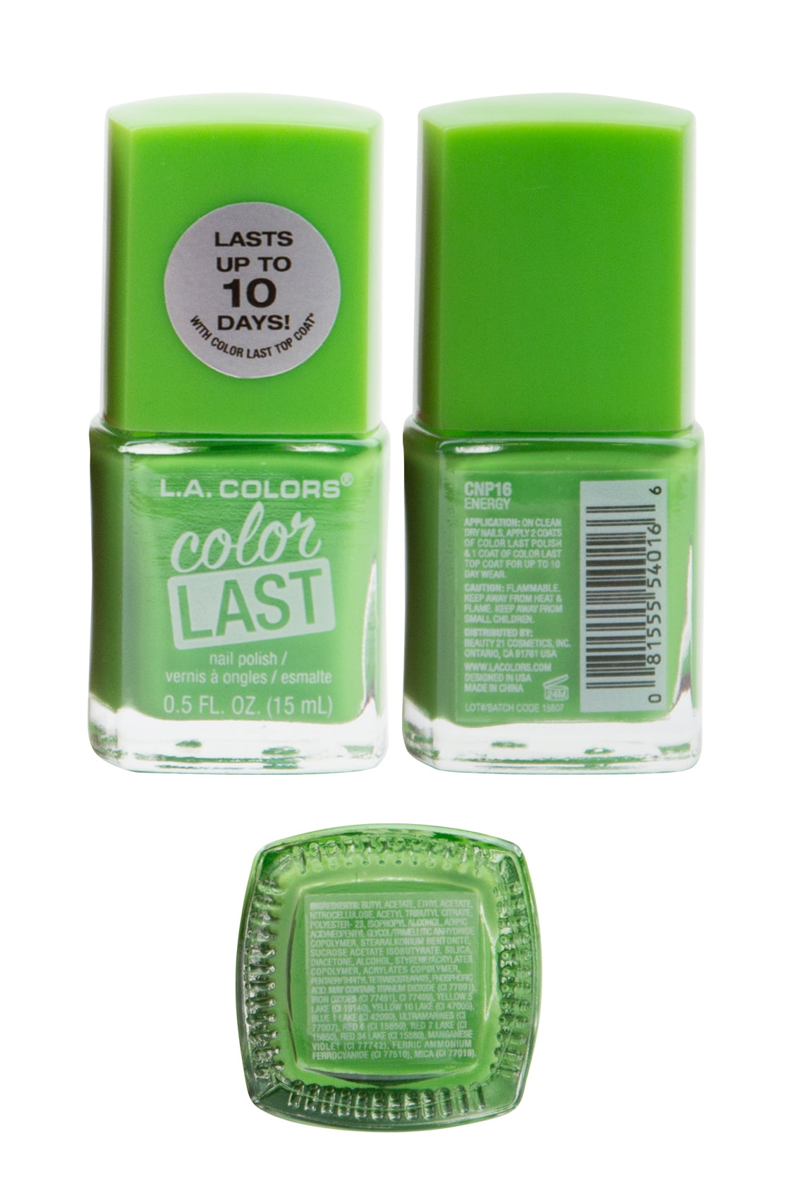 L.A. COLORS Color Last Nail Polish, Energy, 0.5 fl oz