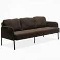 thumbnail image 3 of Modern Brown Polyester Fabric 3 Seater Sofa 220×80×75cm, Comfy for Small Spaces, 3 of 6