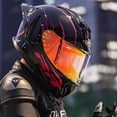 thumbnail image 2 of Casco de motocicleta AIS nuevo 2024 para hombre, con lentes de color reflectantes, de cara completa, con ranura para Bluetooth y reserva de seguridad para conducción nocturna, 2 of 5