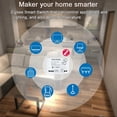 thumbnail image 3 of 2X Tuya Smart Zigbee Switch with Temperature Sensor Passive Dry Contact Zigbee Relay Work with Home Assistant AC 85-250V,2 x Smart Switch,White, 3 of 8