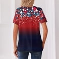 thumbnail image 5 of IYYVV Womens Graphic Tees Star Stripes Graphic And 4Th Of July Henley V Neck 2025 Shirts Button Short Sleeve Summer Shirt Navy S, 5 of 5