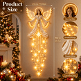 thumbnail image 3 of Angel Blessing Wall Light with Cascading Stars LED Holiday Decor，2pcs | Starglow Cascading Glowing Star Wall Decor, Warm Night Light, Indoor Home Ornament & Thoughtful Holiday Gift, 3 of 11