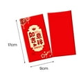 thumbnail image 4 of YAOMOBB Colorful Red Envelope 6Pcs Chinese Wedding Red Envelopes Bronzing Chinese Letter Print Lucky Money Cash Packets Celebration Gift, 4 of 6