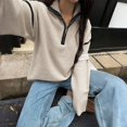 thumbnail image 2 of Elegant Women's Knitted Pullover Sweater Long Sleeve Crewneck Soft Comfortable Warm Outerwear for Fall Winter Casual Fashion Apparel, 2 of 6