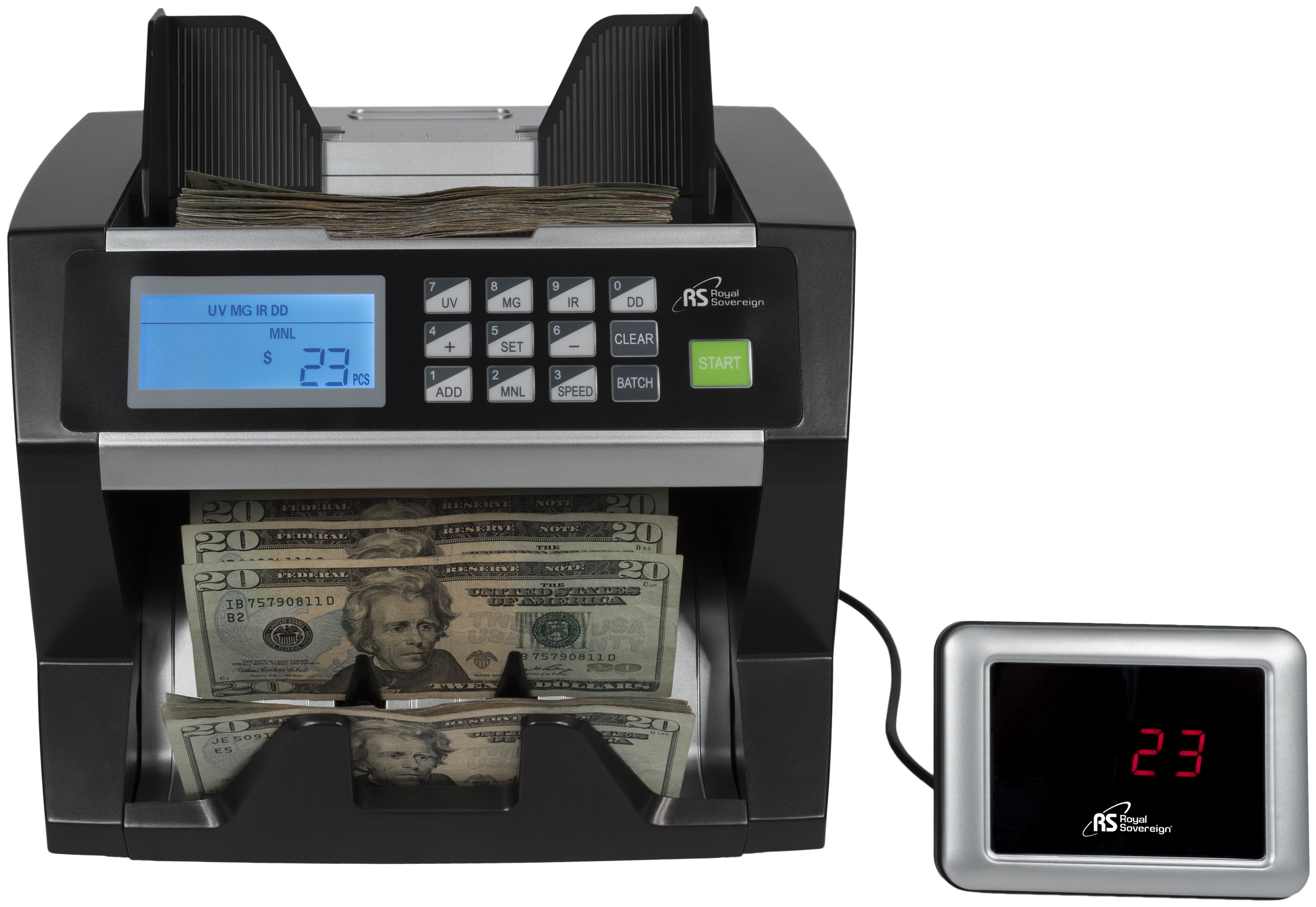Royal Sovereign High Speed Money Counter with Counterfeit Bill Detector