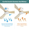 thumbnail image 5 of Sofucor 52 Inch Modern Flush Mount Ceiling Fan with Wood Blades, 5 of 6