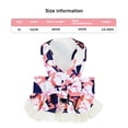 thumbnail image 2 of Dinheiro Vestido de perro arnés y correa conjunto para perros pequeños pajarita floral niña vestido de cachorro transpirable lindo princesa vestidos de perro primavera verano mascota gato ropa falda, 2 of 5
