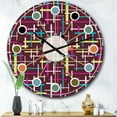 thumbnail image 2 of Designart 'Retro Abstract Design Xiv Mid-Century Modern Wall Clock, 2 of 4