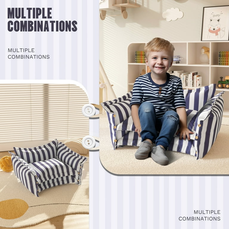 WOWMAX Folding Sofa Bed Floor Mattress for Kids Floor Pillows Bed Bed Floor Lounger Kids Couch for Playroom Floor Pillow Lounger Floor Mattress for Kids Teens Walmart