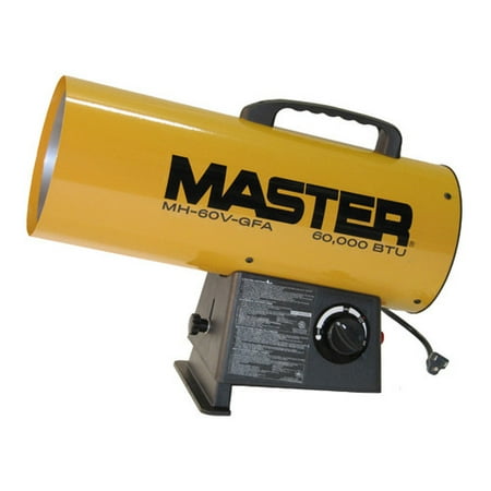 - Master 60,000 BTU Portable Propane Forced Air Utility Heater with Variable Control