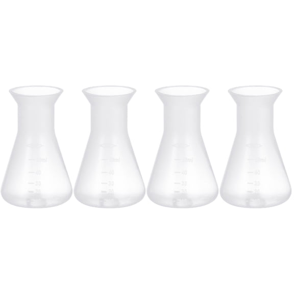 HOMEMAXS 20 Pcs Plastic Conical Flask Experiment Flask Conical Bottle Laboratory Tool