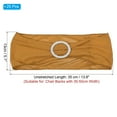 thumbnail image 2 of Uxcell 14"x5" Stretch Chair Sashes Bows Chair Bands Sashes with Buckle Slider Gold Tone 25 Pack, 2 of 5
