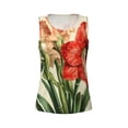 thumbnail image 4 of Lsque Vibrant Amaryllis Flowers Printed Workout Tank Tops for Women, Athletic Sports Tank Tops, Compression Sleeveless Dry Fit Shirts,Sleeveless Yoga Shirt-, 4 of 9