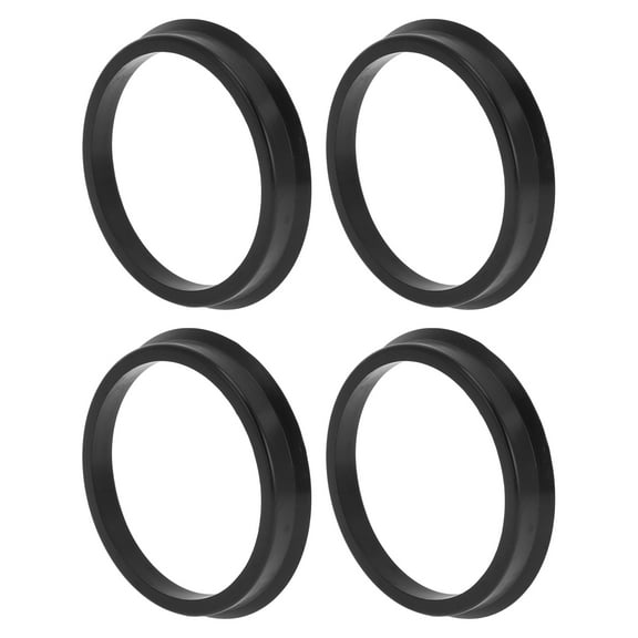 Car Wheel Hub Centric Rings Durable OD 65.1mm to ID 56.6mm Wheels Center Shaft Shock Absorbing Hubrings Polycarbonate Black 4 Pcs