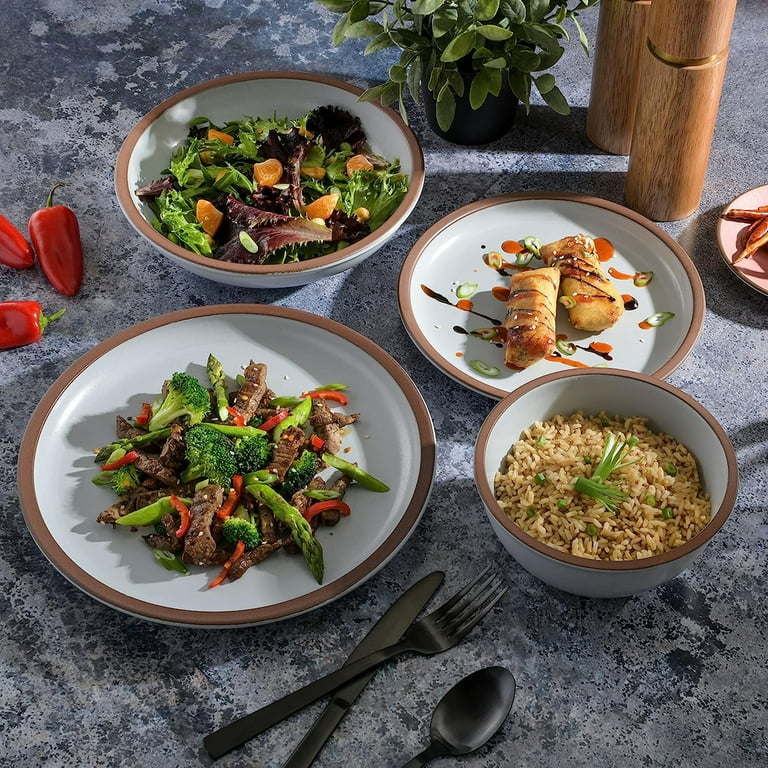 Free Shipping! Soho Lounge Lagos 16 Piece Terracotta Double Bowl