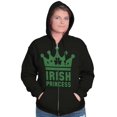 thumbnail image 4 of St Patricks Day Irish Princess Zip Hoodie Sweatshirt Women Brisco Brands S, 4 of 6