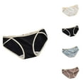 thumbnail image 4 of ZQUUVOU Cotton Underwear for Women Low Rise Bikini Briefs Underwear High-Cut Full Coverage Stretch Cool Underwear Coffee, 4 of 4