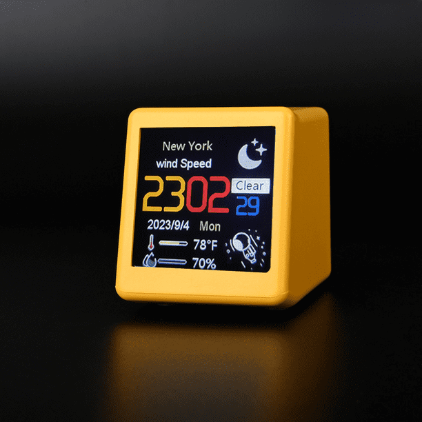 Reloj meteorológico dedicado para estación meteorológica inteligente Actualización de red WIFI Decoración de escritorio meteorológica
