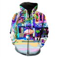 thumbnail image 3 of Sudadera con capucha abstracta con estampado 3D para hombre, sudaderas con gráficos de pintura artística, sudaderas casuales de gran tamaño con capucha, suéteres holgados con cremallera, 3 of 5