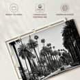 thumbnail image 6 of Elephant Stock Black California La Palm Alley Wall Art - Horizontal Canvas Wall Art - Living Room Wall Decor - City Canvas - Black And White Decor By Philippe Hugonnard - 36" x 24", 6 of 8