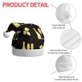 thumbnail image 4 of Haiem Gold Bottles Pattern Santa Hat Confortable Velvet Christmas Hat for Christmas Party Favors Fit for Adults Men Women, 4 of 6