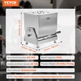 thumbnail image 2 of VEVOR Manual Meat Mixer, 40L Tilt Tank Meat Processing Equipment(Mixing Max 40LBS for Meat), Stainless Steel Meat Mixer, Sausage Mixer Machine with Lid Handle Gear Reducer, Ground Beef Hand Mixer, 2 of 9