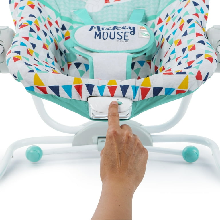 Bright Starts Disney Baby Mickey Mouse Infant to Toddler Rocker Seat Happy Triangles