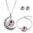 thumbnail image 3 of Dsscvnef Red Bird Time Three-piece Jewelry Bracelet Earring Necklace Jewelry Kit, 3 of 9