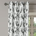 thumbnail image 2 of Ambesonne Tribal Grommet Curtain, Black White Boho Feather, 50" x 84", Charcoal Grey White, 2 of 6
