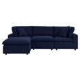 thumbnail image 2 of Modway Commix Sectionnel de Mobilier de Patio Extérieur Sunbrella 4 Pcs, Bleu Marine, 2 of 10