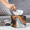 thumbnail image 6 of Yiaed Blue Sky White Cloud Eagle Print Tissue Box Cover, PU Leather Decorative Organizer for Tabletop, Bathroom, Car, Office Creative Decorative, 6 of 7