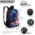 thumbnail image 3 of Jeiento Wolf Backpack and Lunch Bag Set for Boys 7-8 9-10 10-11 Galaxy Primary School Bag Kids Backpacks Pencil Case Insulated Lunchbox Set Rose 3 In 1 Children Schoolbag, 3 of 7