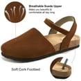thumbnail image 3 of Ecetana Sandals for Women Cork Footbed Closed Toe Flat Sandals with Arch Support, 3 of 7