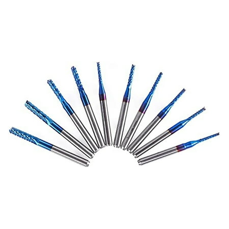 

Mittory Gift for Women Men Mini Engraving Machine Milling Cutter Blue Coated Crude Corn Milling Cutter 10pc