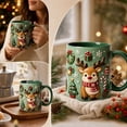 thumbnail image 6 of Trovenix Reindeer Coffee Mug 2D Ceramic Christmas Cup, Hot Cocoa Milk Tea Drinking Mug for Home Office, Festive Holiday Gift for Family, 6 of 7