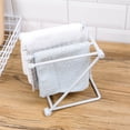thumbnail image 4 of Estante de secado de paños de cocina para encimera, soporte de toalla de mano Vertical plegable de 4 brazos, soporte de almacenamiento de trapo para cocina, 4 of 8