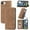 brown, variant on For iPhone 16e Wallet Case, Card Slots Holder Magnetic Closure Folio Phone Cover with Kickstand Bracket Luxury PU Leather TPU Inner Shell Shockproof Protective Case for iPhone 16e, 6 Color