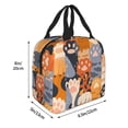 thumbnail image 2 of Yiaed Cute Cat Paw Print Insulated Lunch Bag Reusable Cute Tote Lunch Box, Leakproof Cooler Lunch Bags for Work Office Travel School Picnic, 2 of 5