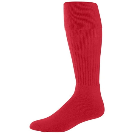 - Augusta Sportswear Men's Knee-length Soccer Sock, Red, 7-9