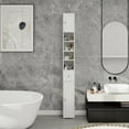 thumbnail image 4 of Ktaxon 71'' Slim Bathroom Storage Cabinet Freestanding with 1 Drawer, 2 Doors and 4 Adjustable Shelves, White, 4 of 12