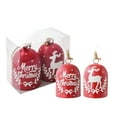 thumbnail image 2 of JeashCHAT 2 Pcs Red Christmas Bells Ornaments, Decorative Metal Bells with Hanging Rope, Xmas Holiday Party Wedding Home Front Door Wreath Window Hanging Decorations, 2 of 6