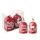 thumbnail image 2 of Set de adornos de campanas de Navidad | Campanas de flocking de hierro rojo | Decoraciones para ventanas colgantes Decoración navideña | Pack de 2 | 21x10,5x16cm Detalles festivos para el hogar, 2 of 6