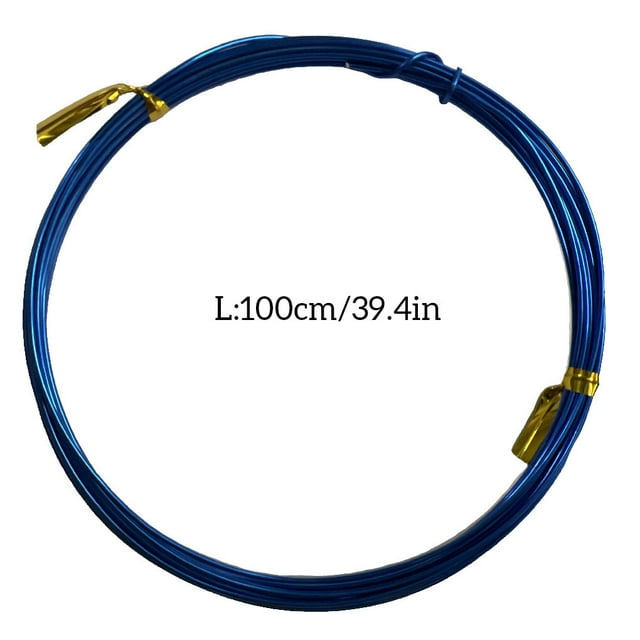 kurtrusly Craft Wires DIY Handicrafts Braided Thread Good Flexibility Durable Shiny Jewelry Lines Exquisite Design for Sculpturing Sapphire Blue
