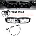thumbnail image 4 of Diamond Black Silver Front Kidney Grille Mesh Fit for BMW 3 Series G20 G28 2023-2024, 4 of 5